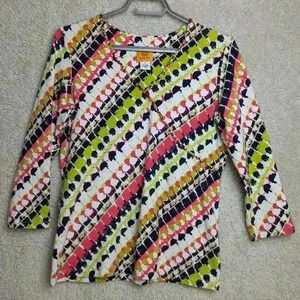 RUBY RD women shirt size small Super colorful  ! Long sleeves